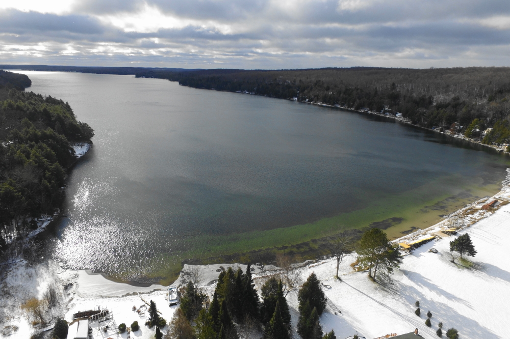 By mid-week, it grew colder and ice began to form in the northeastern corner of the lake.