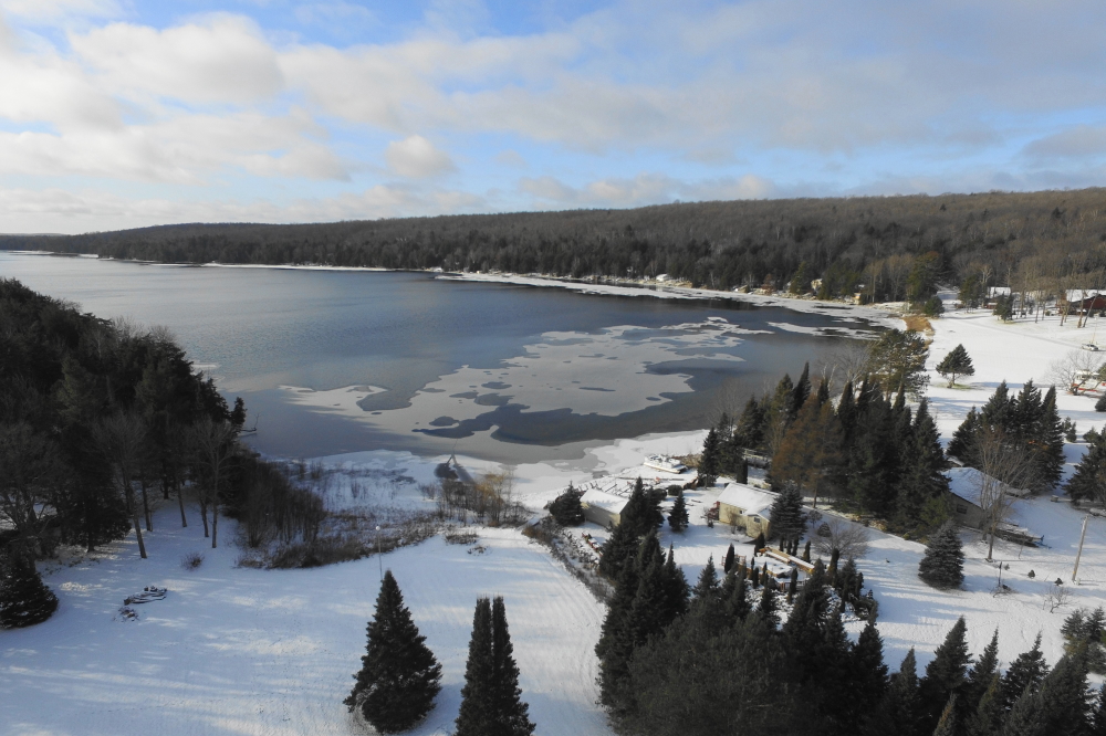 By the weekend, lake ice was pushing out over 100 feet from the shore and growing.