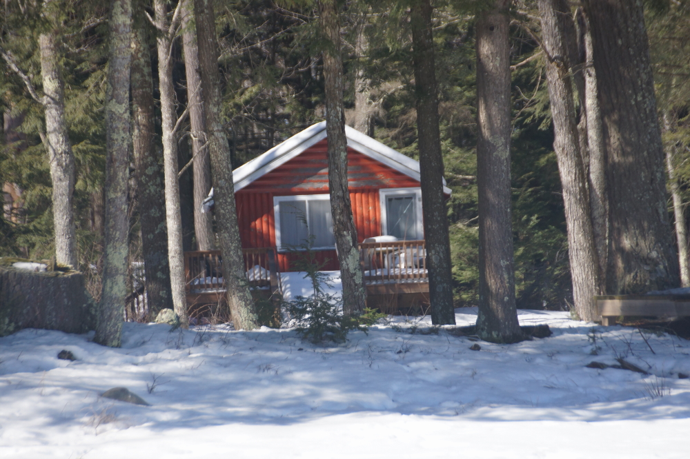 The old Timber Shores cabins 1 and 2 are enjoying the Winter in Sunfish Bay. Someday we need to make a map of all of the colloquially named features of the lake.