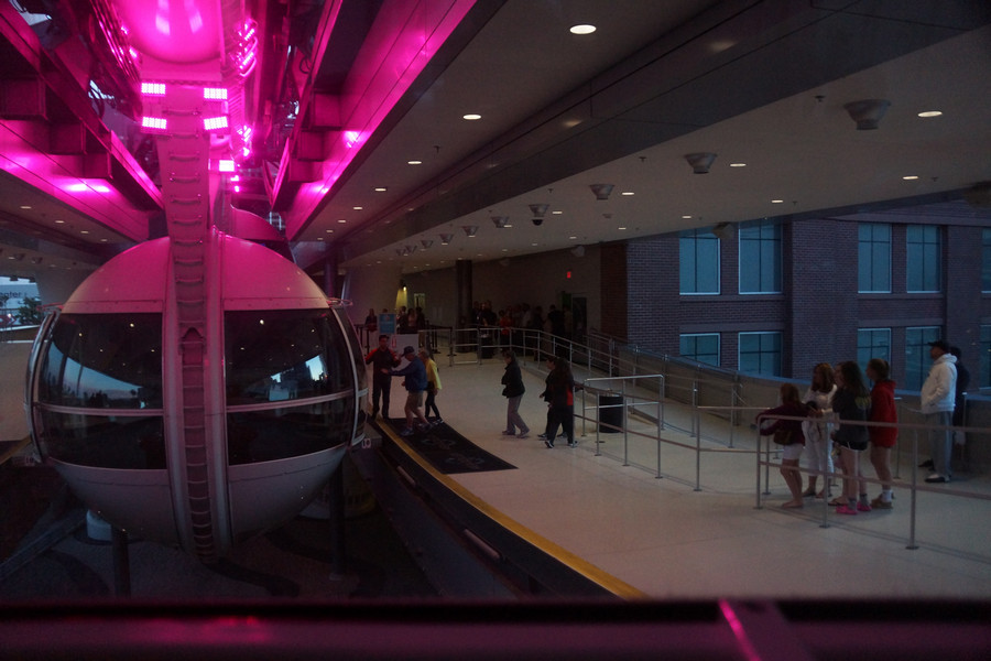 Getting into one of the pods can be a little tricky, but after that the climb is much less "moderate".