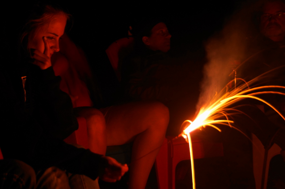 Fireworks lit up the shore and echoed off the hills around the lake during many of the nights last week.