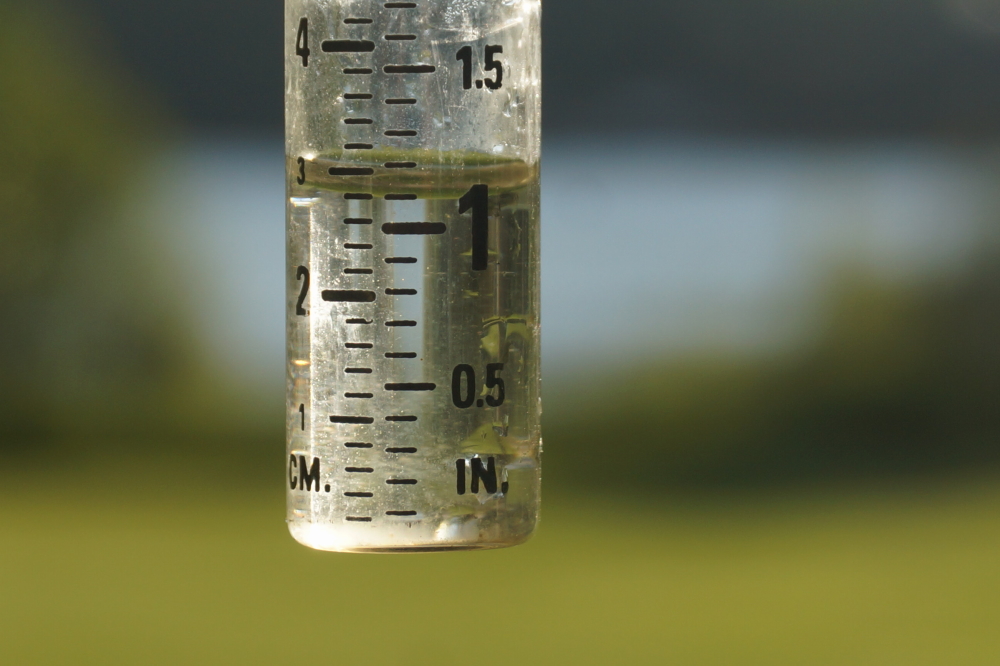 The largest sky juicing occurred Saturday. The entire weather event was over in about a half an hour. The drops were huge and the lake went up 1.1 inches not including the watershed upping.