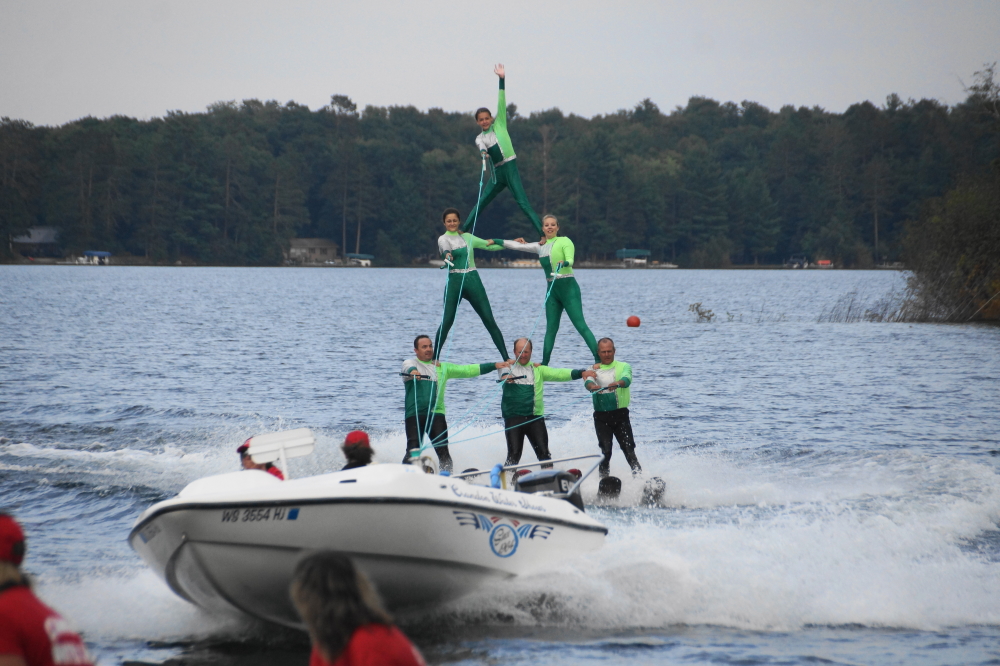 The second last ski show of the year beat the rain. There's only one more left. Be at Water's Edge Restaurant and Bar Wednesday at 6:30 PM to see the last one.