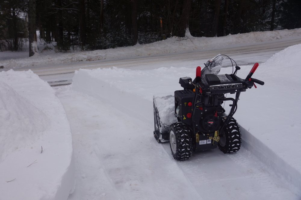 The second snow event was a beefy 3.5 inches. The third was bigger. By Sunday morning, strong winds that accompanied the bigger snow had created 2 foot plus drifts on the shore, decks and, alas, driveways. Many areas were still being cleared long after the sun went down.