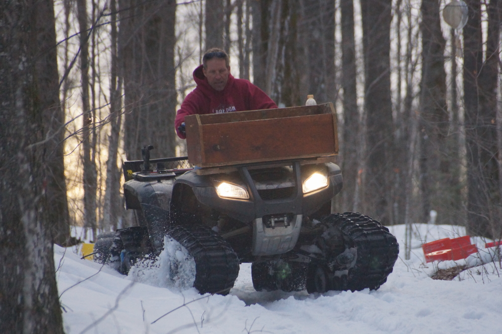 The Maple Syrup Season was one more rain event away from not needing the ATV with the feet to hall sap from the sugarbush.