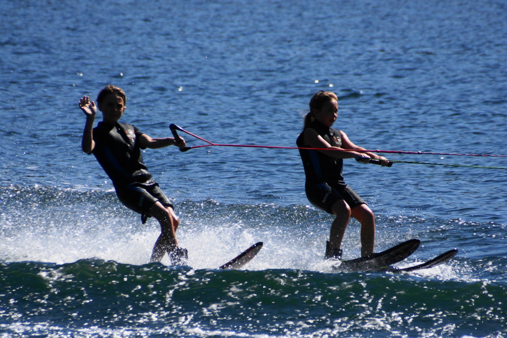 With the Water's Edge ski dock out, water shows are fewer, more spontaneous, and less localized.