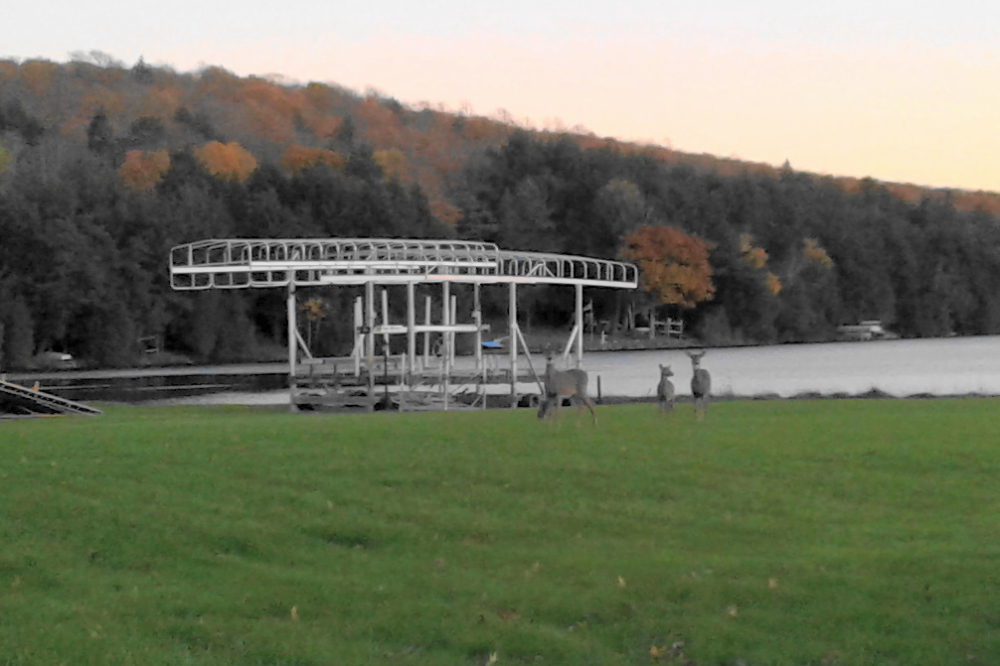 Most boats and lifts are out of the lake.
