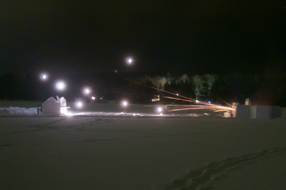 There was the occasional lull in fire from both sides.