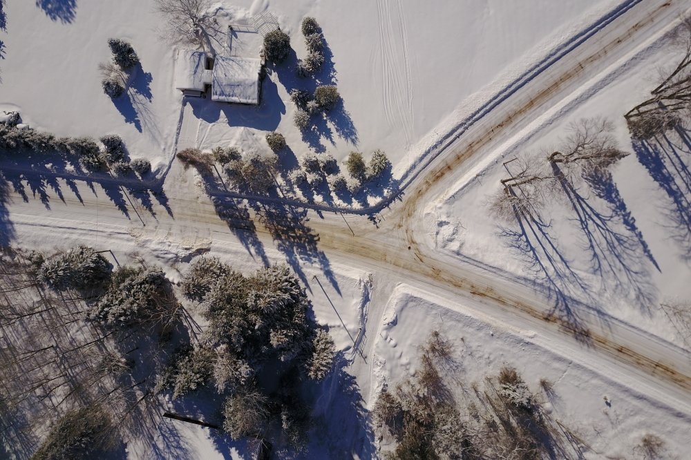 The roads of Monday around the lake were mostly known for their icy coats and sanded surfaces on turns and uphill stretches.