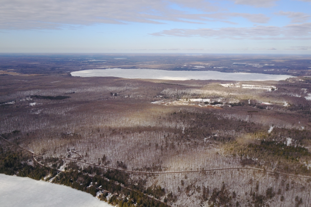 Lake Metonga usually holds on to its ice as long as Lucerne. This year is no exception. Lake Metonga is ice covered.