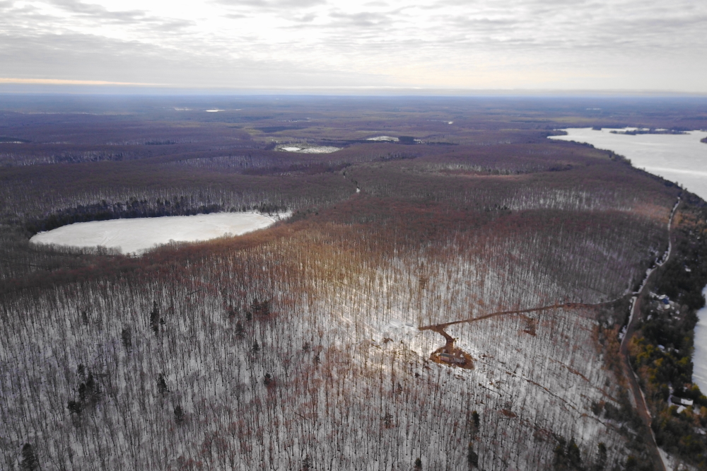 Devils Lake, just to the East of Lucerne, is still frozen.