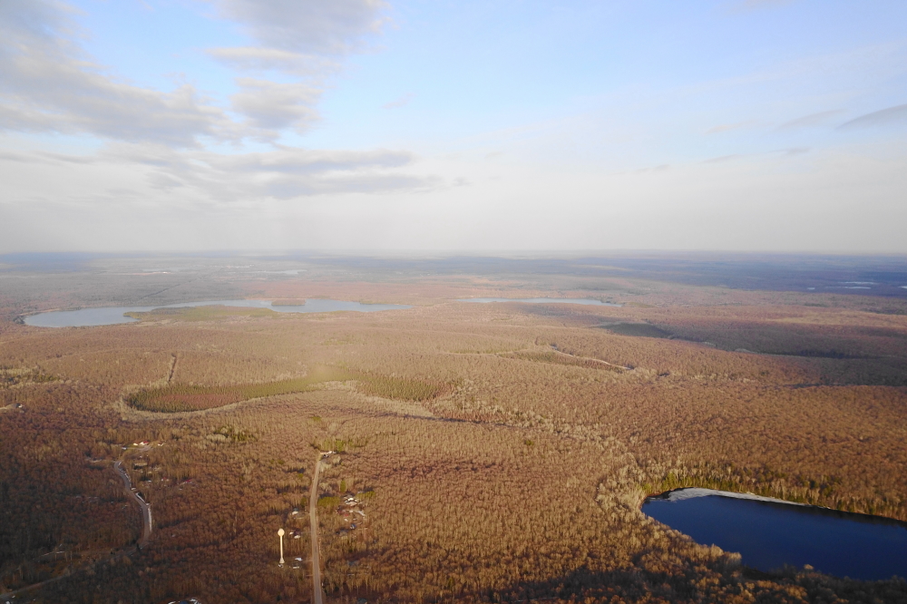 A little farther to the East, Lakes Wabikon and Riley still have ice.