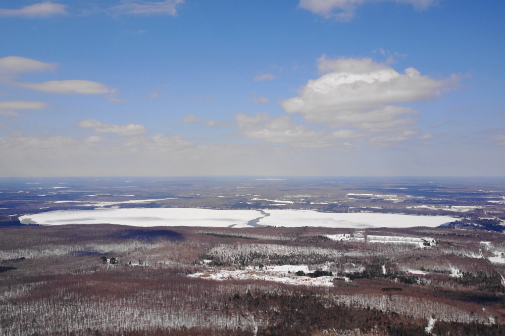 A giant crack split the ice on Lake Metonga in twain.