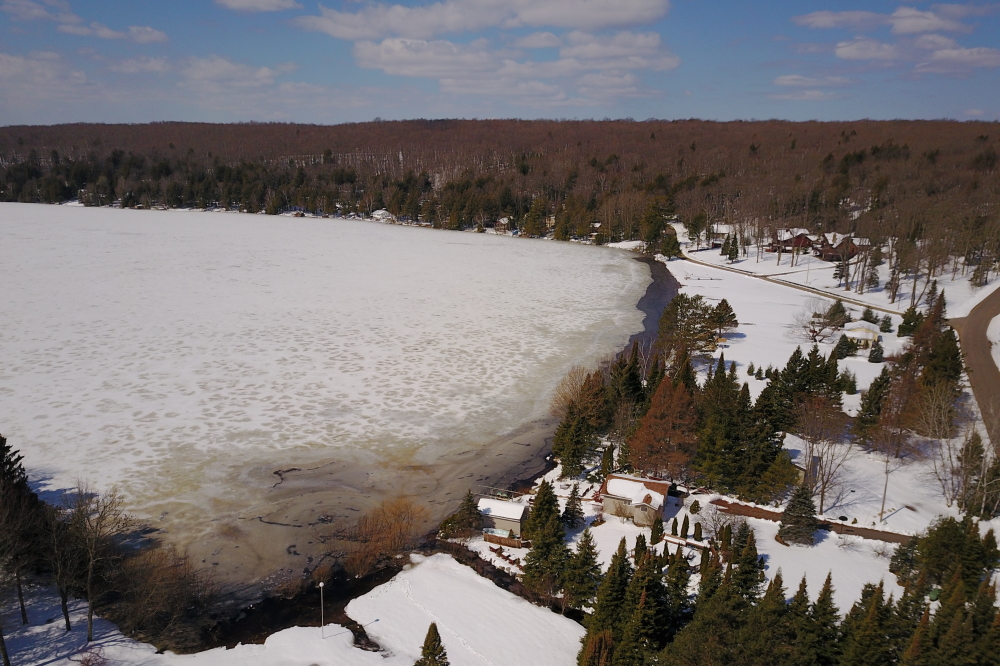 It's not open enough for a ski run or anything, but that's okay. Most piers, lifts, and boats weren't in anyway.