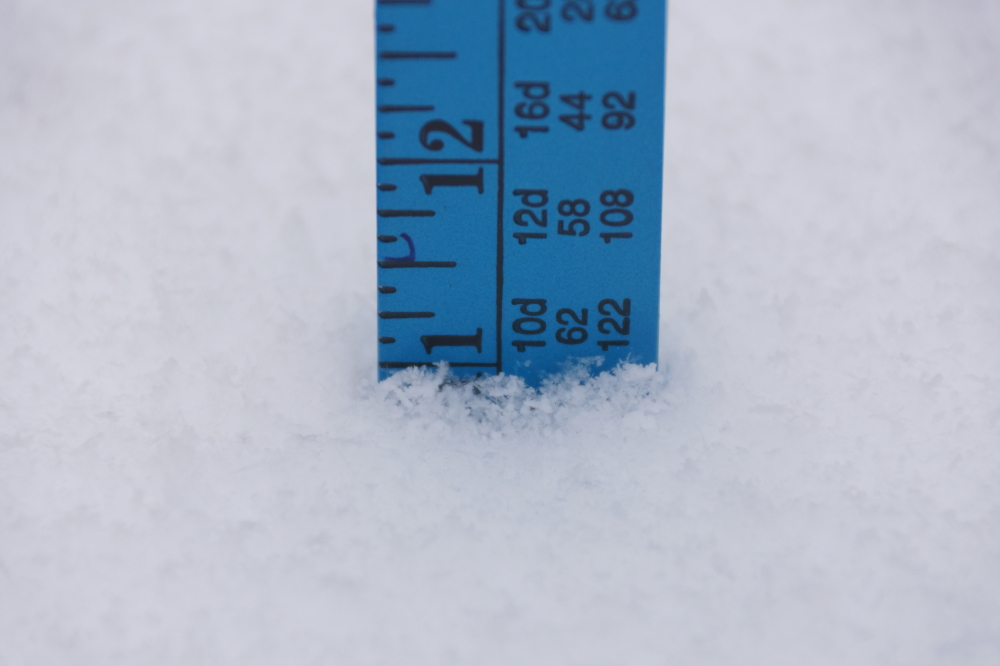 There was a lot of melting for that April sun to do. After the storm we had just under a foot of snow on the north end of the lake.