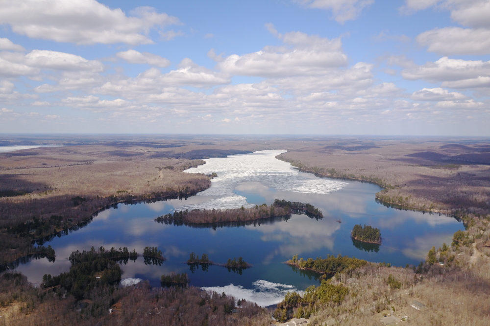 Historically, the South end of the lake opens first. This year was no exception. The area around the islands was largely ice free going into the weekend.