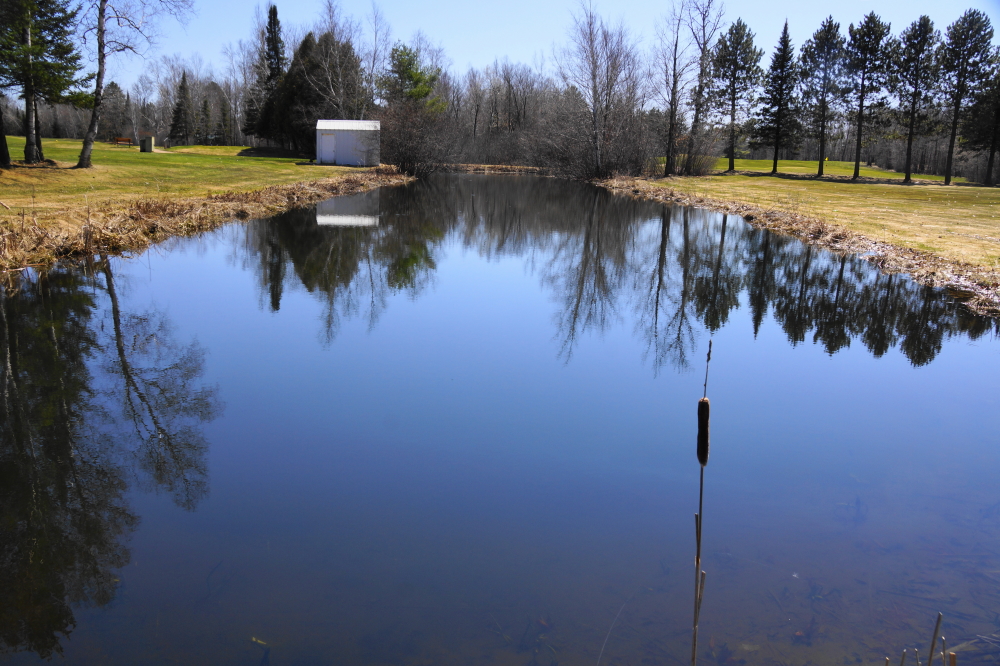 Water hazards were very thawed and very full.