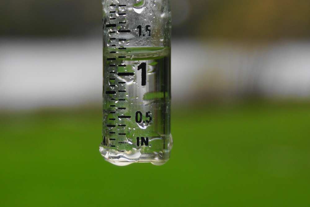 By the time the rain ended on Monday, the lake was over an inch deeper.