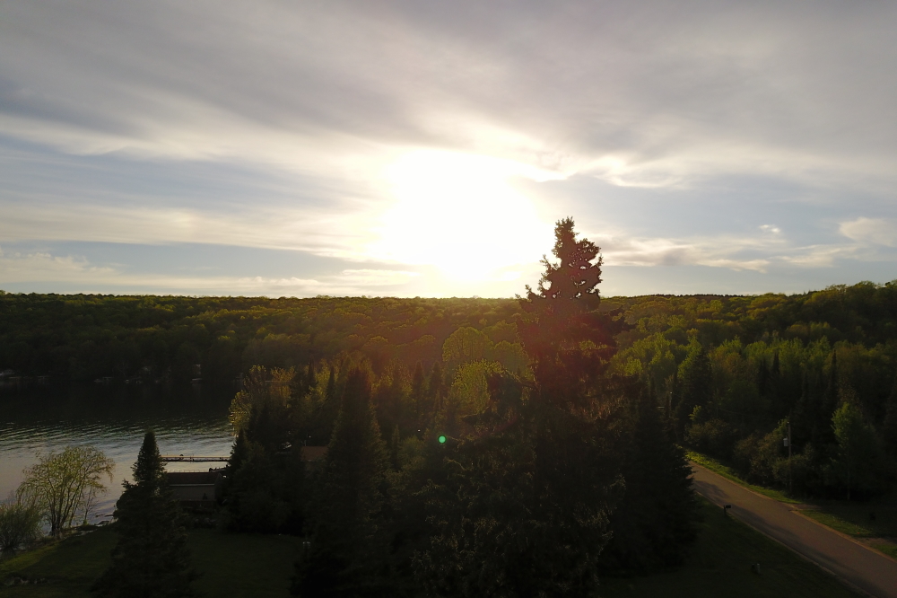 The rains eventually ended and the sun peaked out.