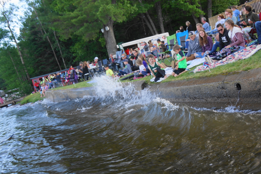 If you choose to attend, beware of the seawall-high lake level interaction. You might want to sit back a ways or wear a swimsuit.