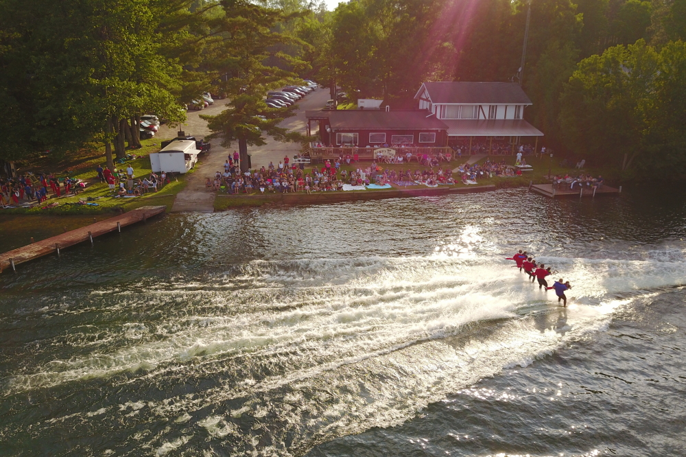 The second ski show on Sunday was better.