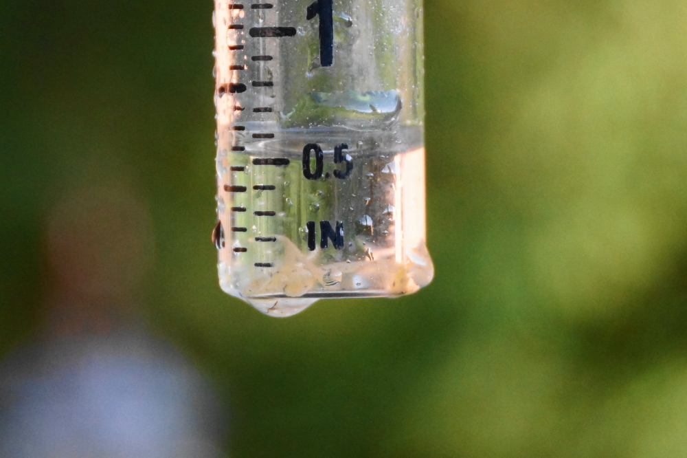 Two of the rain events dropped about a half an inch on the lake.