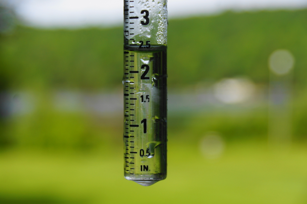 The first, and largest wet event added almost 2.5 inches to Lucerne's water level. A second rain event added almost 1.5 inches. The lake was pushed up to another record of 36.5 inches above the nail.