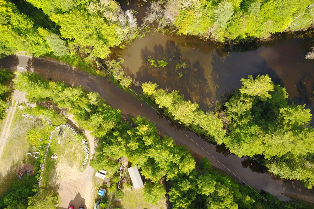 The islands remain above water. Parts of Lake Lucerne Drive, not so much.
