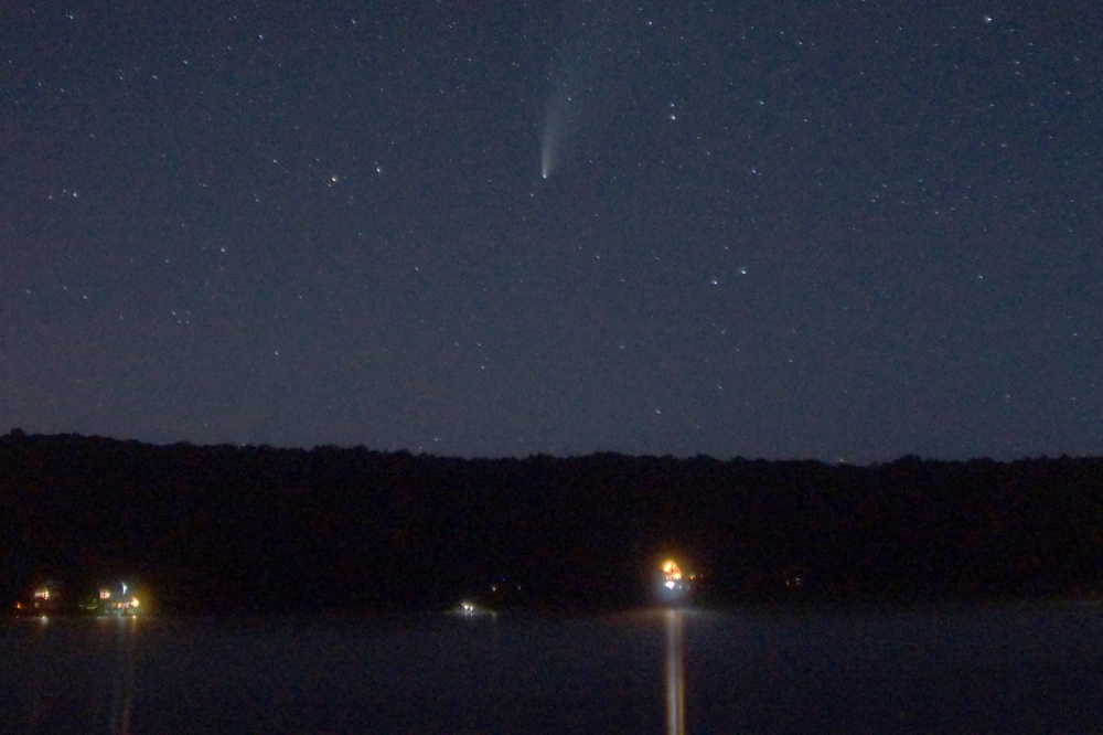 With the new moon and a few clear nights, It was a good time to wave bye to comet NEOWISE. The comet was fading fast, but at the start of the week, was still visible to the naked eye.