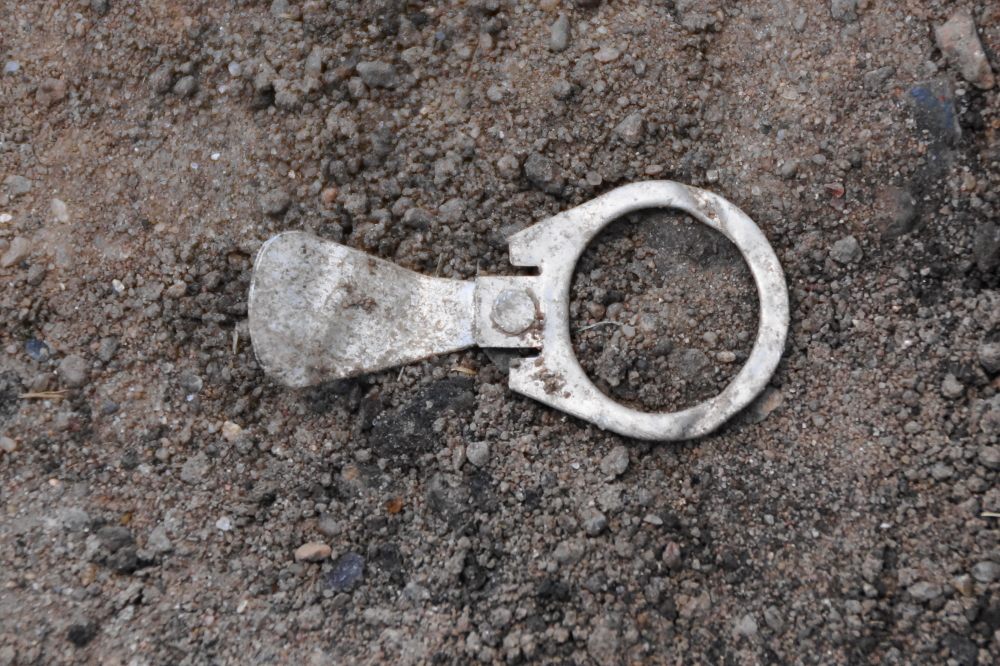 After the storm, we found this on the shoulder of Potawatomi Trail. In addition to the hard rain and sharknados, the storm may have included some form of time warp.