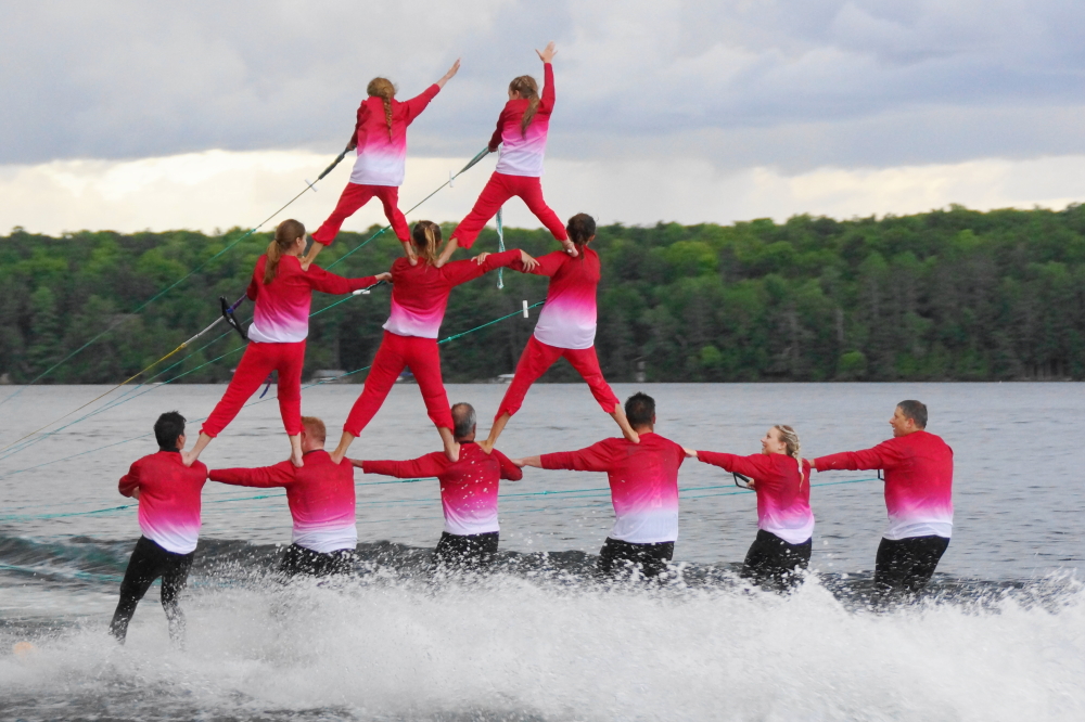 The trouble started just as the final pyramid turned the corner and started to disassemble.