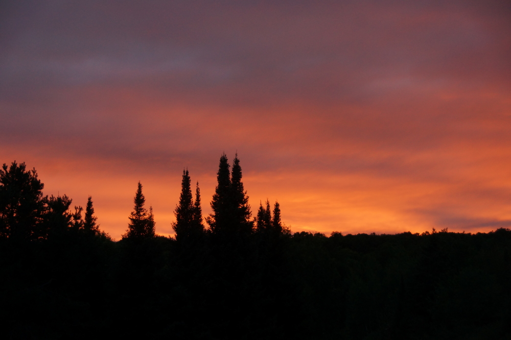 Accompanying the rain were some really nice sunsets.