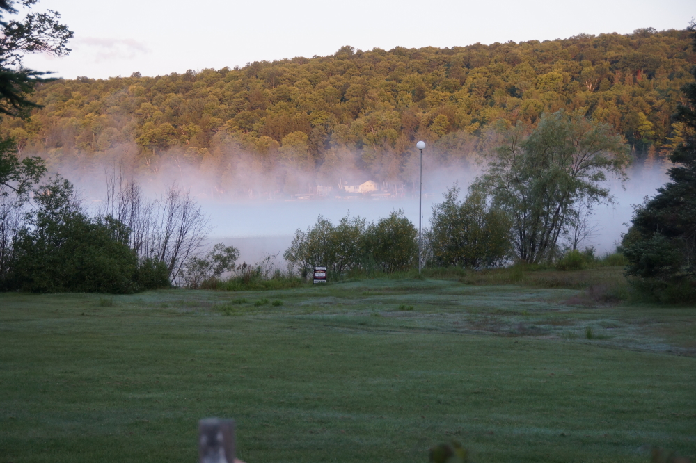 Early in the week, cool mornings resulted in a steaming Lake Lucerne. The lake temperature plunged close to 70°F. Swimming included more screaming and those that splashed the dry were shunned for hours.