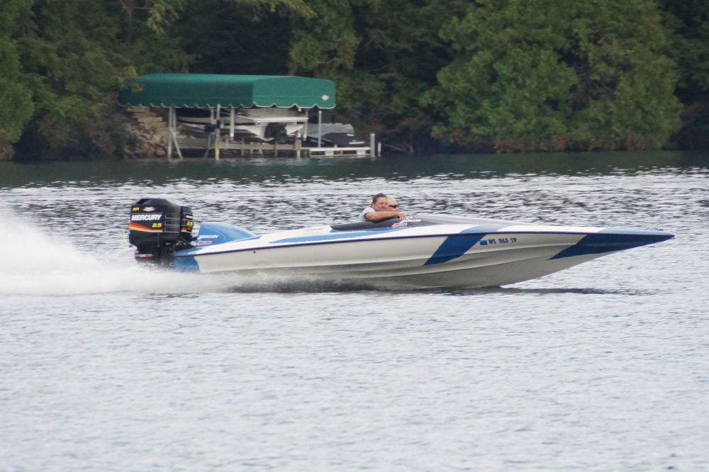 Closer to Lake Lucerne, Mercury Marine was spotted testing one of their latest and greatest power plants up and down the flat, clear water.