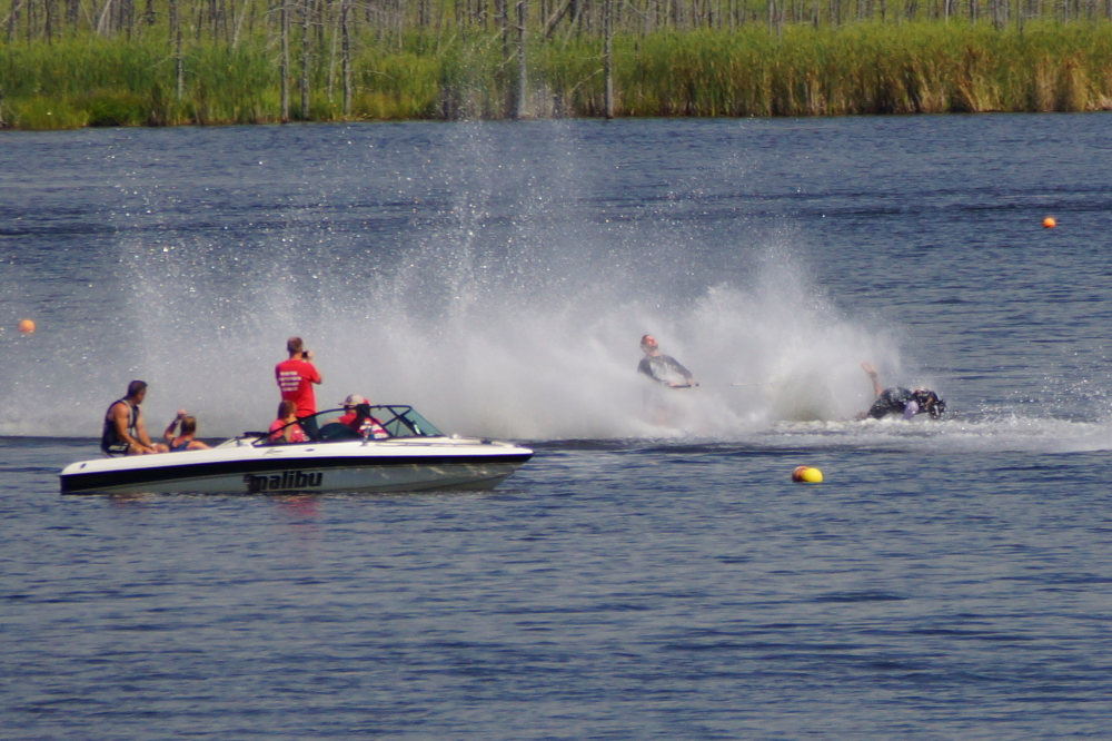 Three boats plus two spares kept the action going all afternoon.