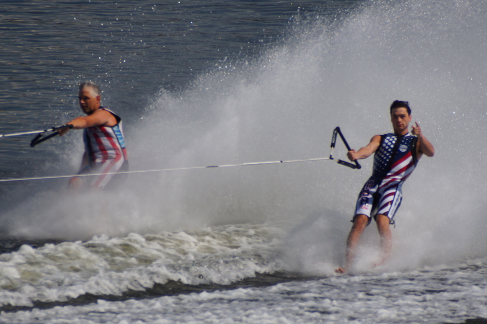 The wave to the crowd at the end of each complete figure eight is another favorite.