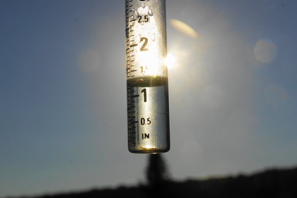 Back at Lucerne, we got almost 1.25 inches of rain with most of it falling overnight Saturday. 