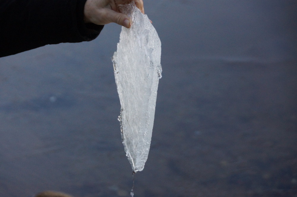 The ice that covered part of Lucerne was about this thick.