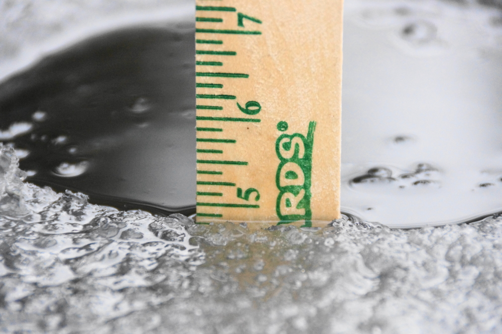 On Sunday, we slid out onto the lake for our first ice check of the year. The just under 5 inches is fine for walking, but we'd wait for a few more inches before driving the truck to the cribs unless you want the truck to become part of the cribs.
