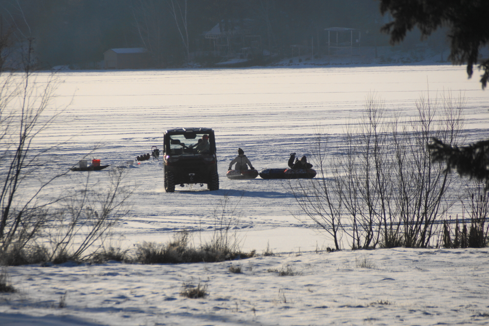 Nobody skied, but there were some tubers.