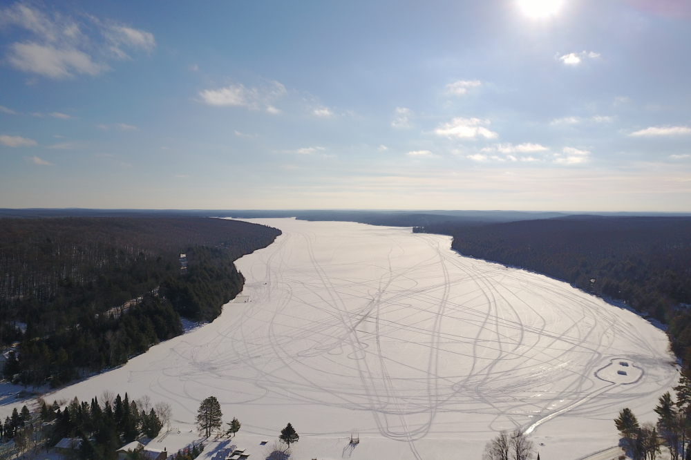 The tracks that covered the lake are testament to their hardness, stamina, and heated handle bars