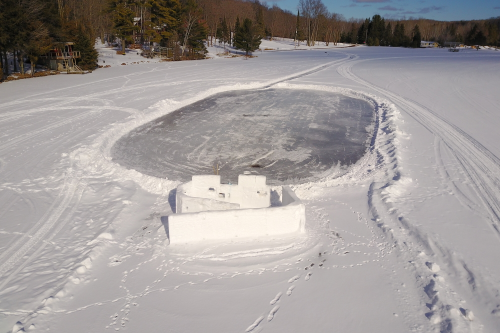 While Deep Winter was bulking up and plotting its revenge, the mild, gentlemanly trend continued. Old snow forts slowly melted in the sun and rinks were cleared of snow and skated on.