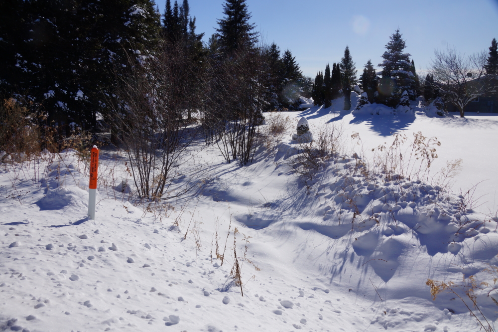 The creek that was flowing into the North end of Lucerne was too buried to observe, but we could guess not currently flowing much under all that freeze.