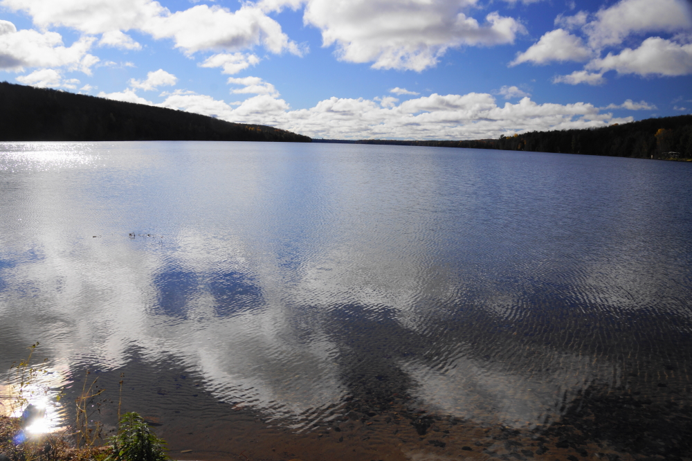 During the weekend, the lake was very calm and cool.