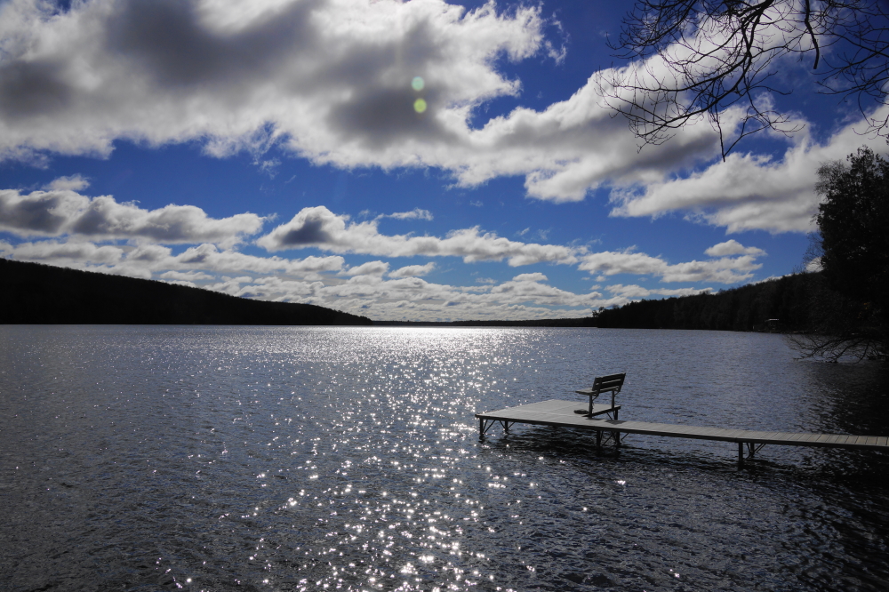 Earlier in the week, there were a few waves on Lucerne and no skiers.