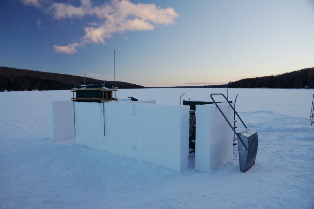 A special form was made a few years back to extend the wall height. Topping the front parapet has turned out to be an important addition.