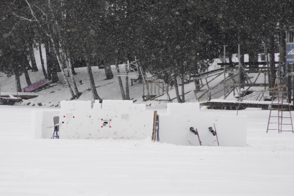 A gentle snow was falling on Sunday morning during the damage assessment and great stick pickup.