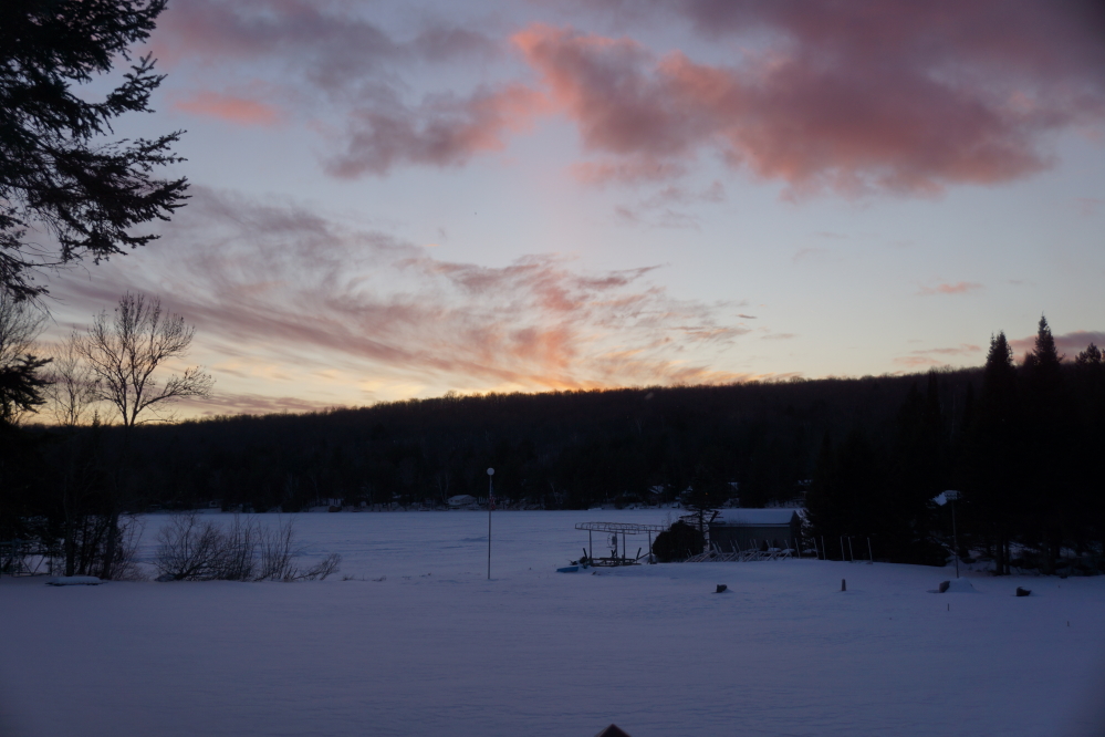 Before the change the sunsets were photographic and, more importantly, not so wet, icy, and cold.