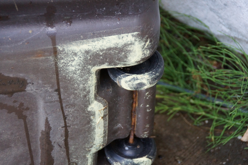 the bottoms of patio stuff,