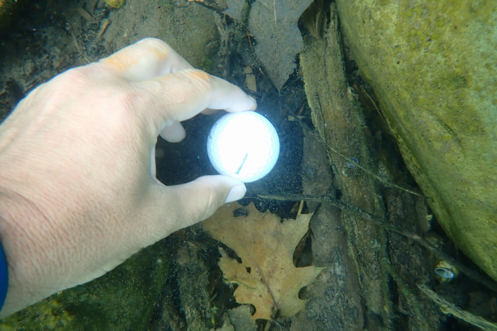 The warmer water made retrieving those balls much less shivery than just a week ago.